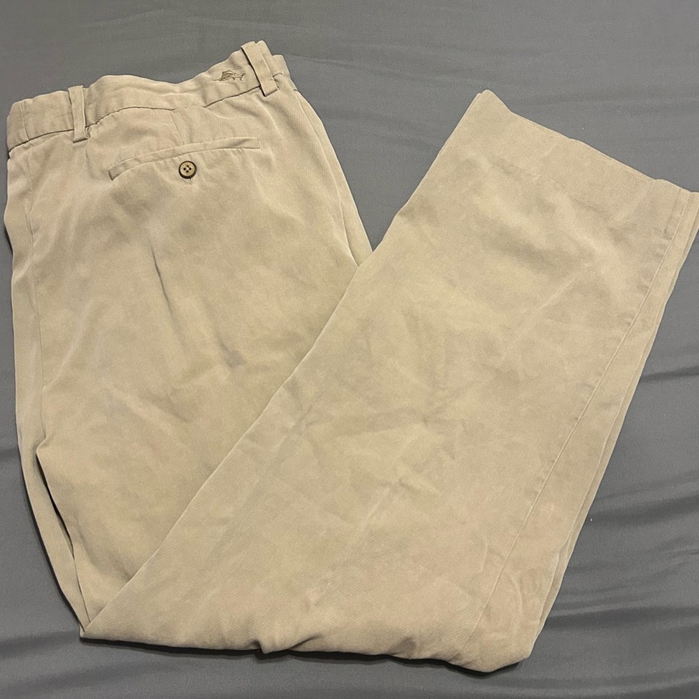 Tommy Bahama Mens 38/32 90% Silk Beige Golf Pants